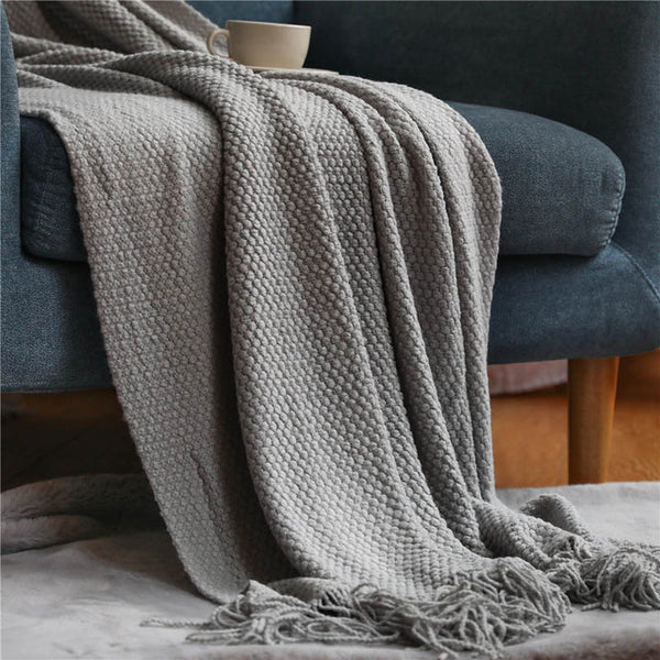 Nordic Knitted Nap Throw Blanket