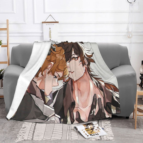 Anime Cute Plaid Manga Soft Throw Blanket